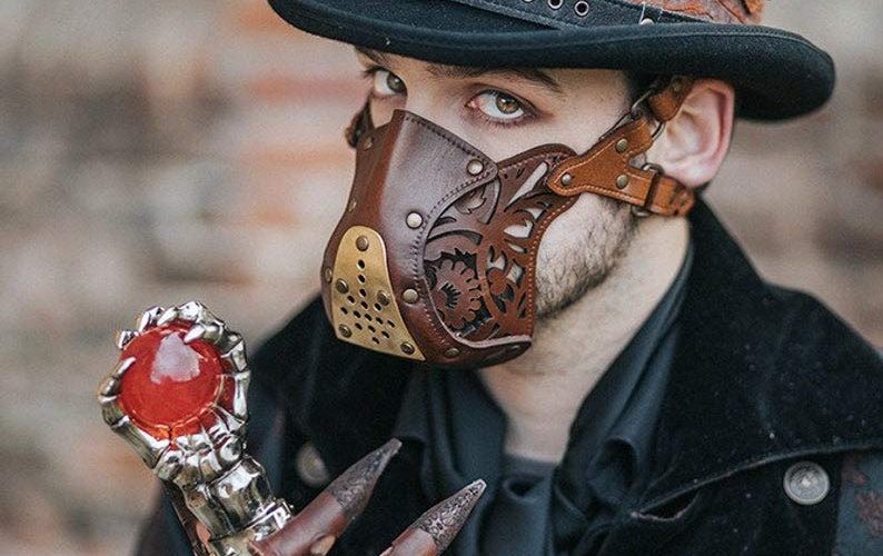 leather Steampunk Face mask 1