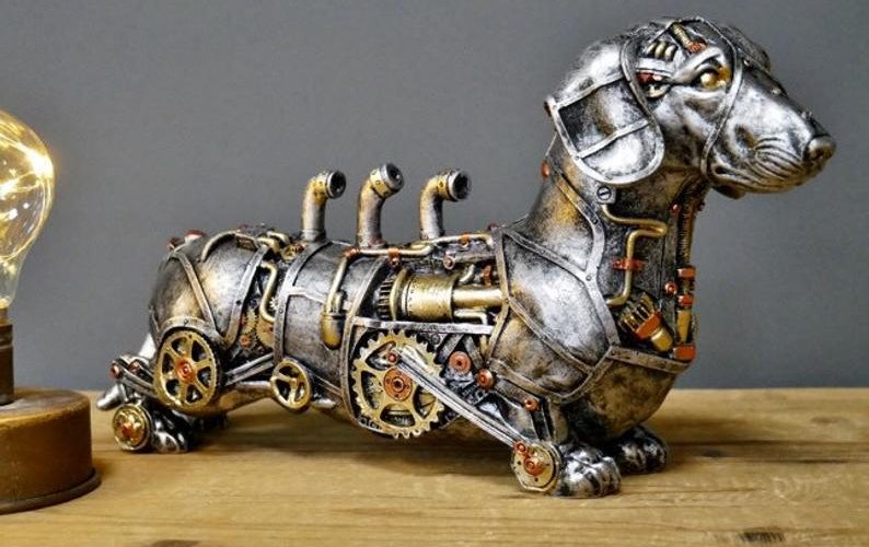 Steampunk Dachshund Sausage Dog Sculpture1